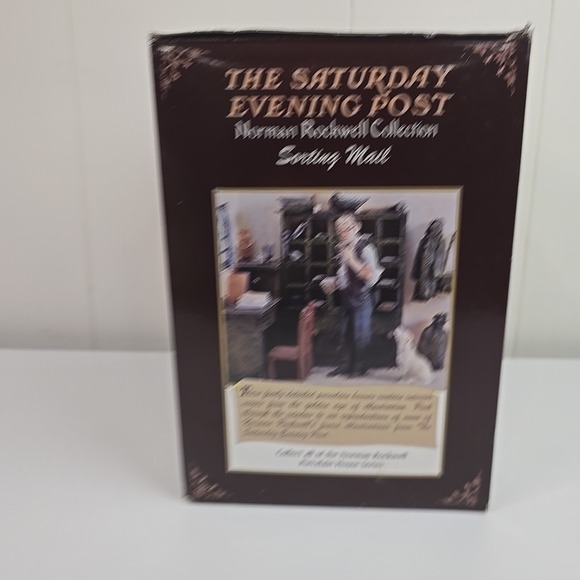 The Saturday Evening Post Norman Rockwell Collection SORTING MAIL Porcelain Hous - Picture 11 of 12